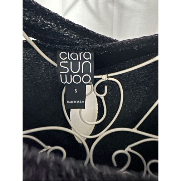 NEW WITH TAGS Beautiful Ciara Sun Woo Long Slv Top Womens Black W/sparkle Top W - Picture 8 of 11